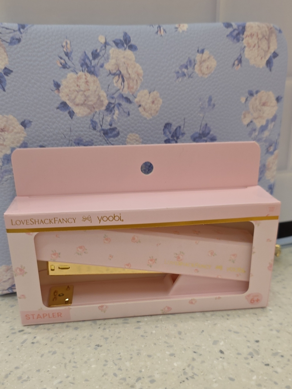 LoveShackFancy Yoobi Target Pink Floral Stapler blooming heirloom